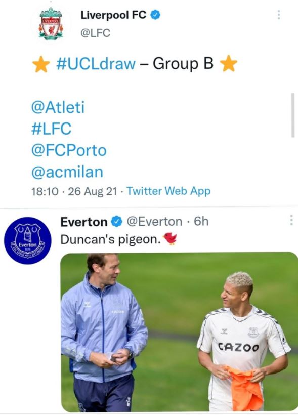 While Europe's elite keep their eye on the Champions League draw, Everton are celebrating a piegon lol